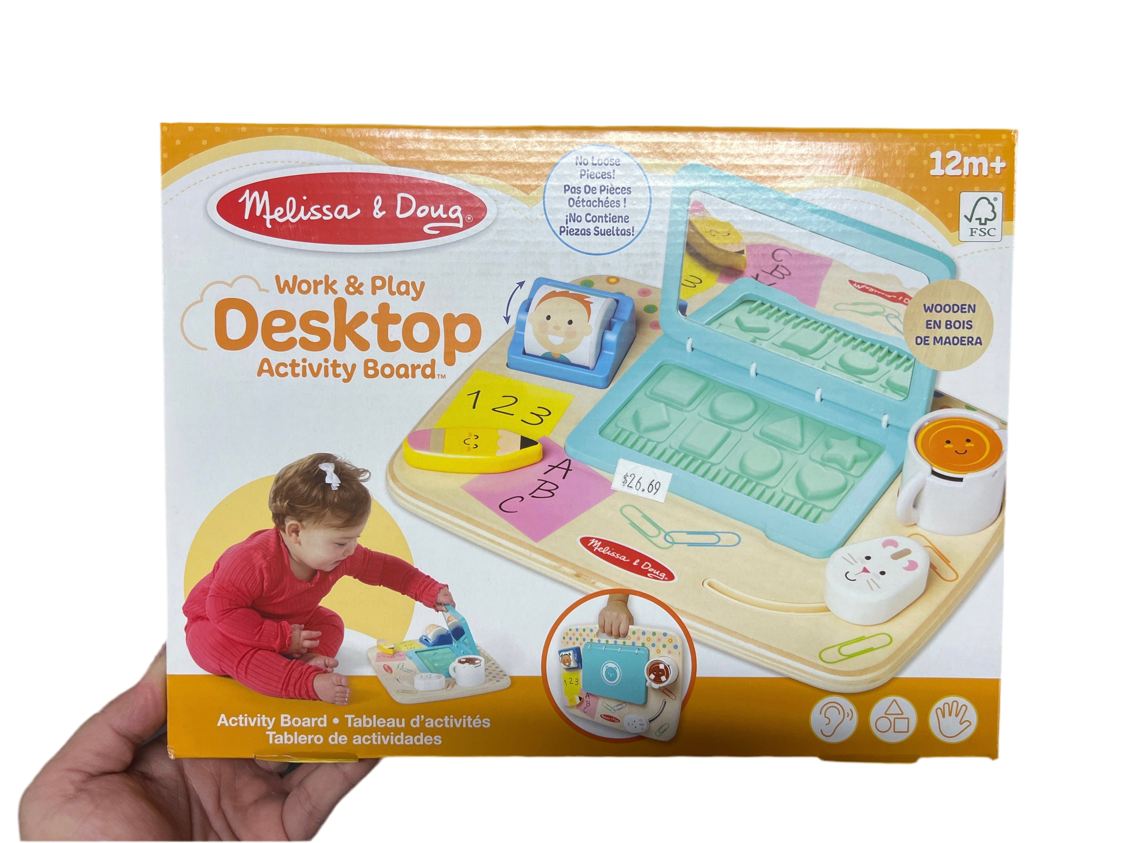 WOODEN WORK & PLAY DESKTOP ACTIVITY BOARD