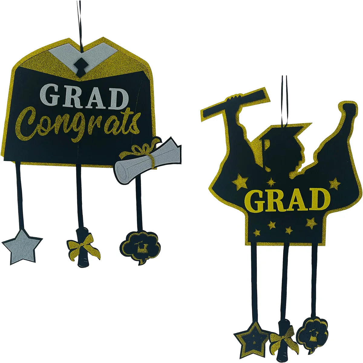 Felt Sign Dangler W/Glitter | 2 Assorted | 11x19in | 27.94x48.26cm