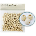 WOODENT BEADS ROUND 8MM 40 GMS