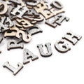 GLITTER SILVER WOODEN ALPHABET LETTERS