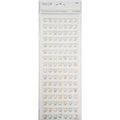 FACETED HEART STICKER CLEAR AB 112 PC