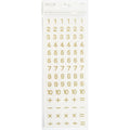 NUMBER STONE STICKER GOLD 79 PC