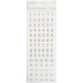 NUMBER STONE STICKER SILVER 79 PC