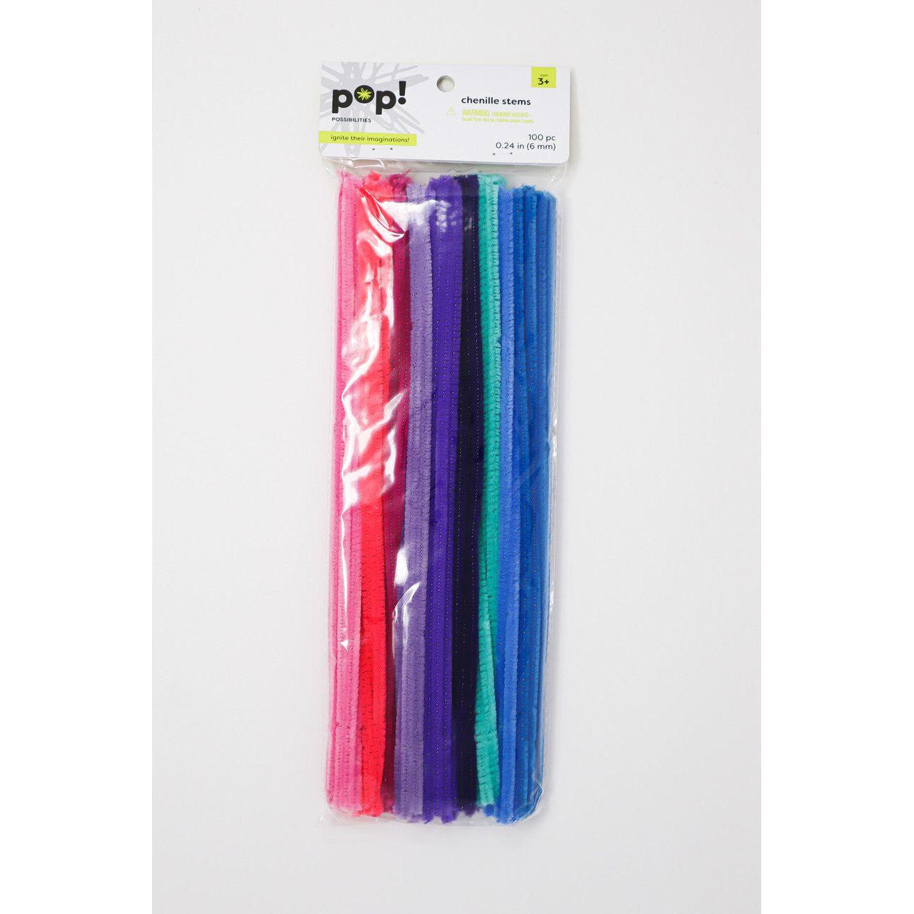 CHENILLE STEMS MULTI COLORS 100PCS