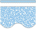 COMPOSITION BLUE SCALLOPED BORDER TRIM