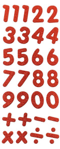 Foam Glitter Number Sticker | 29 pct