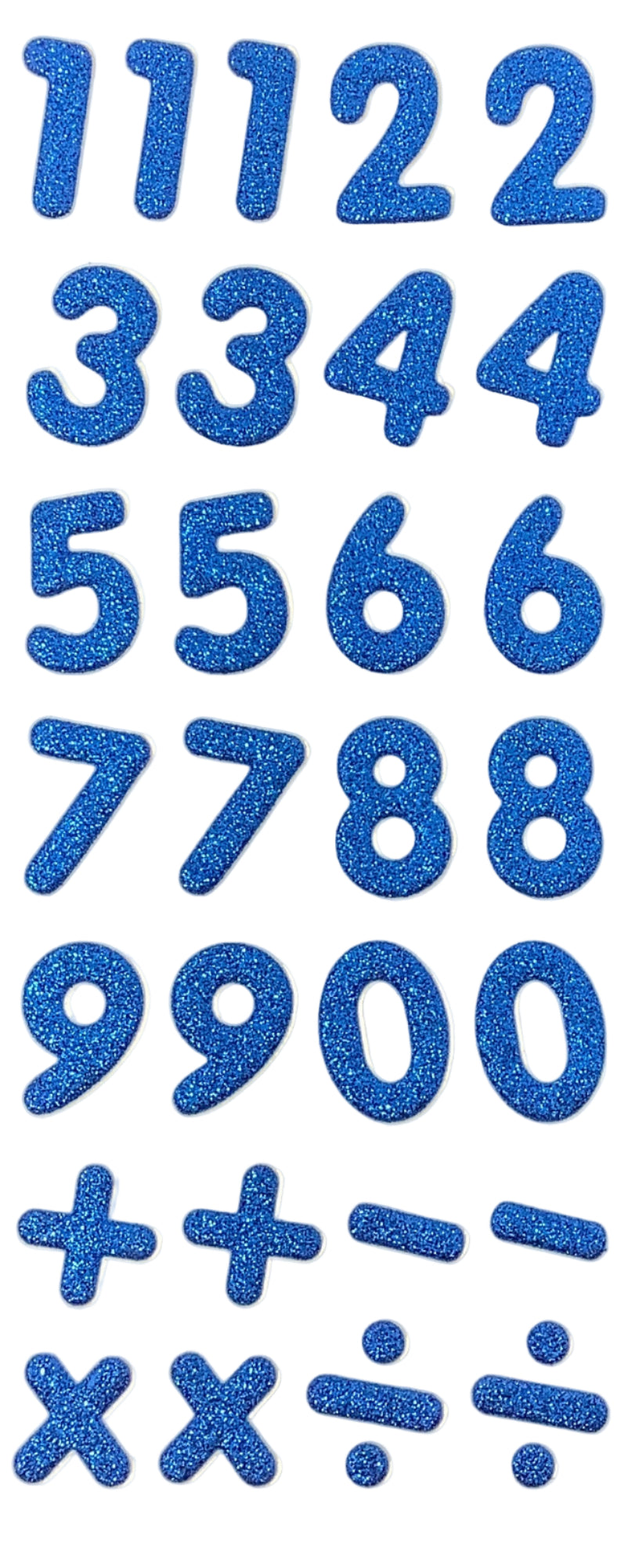 Foam Glitter Number Sticker | 29 pct