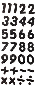 Foam Glitter Number Sticker | 29 pct