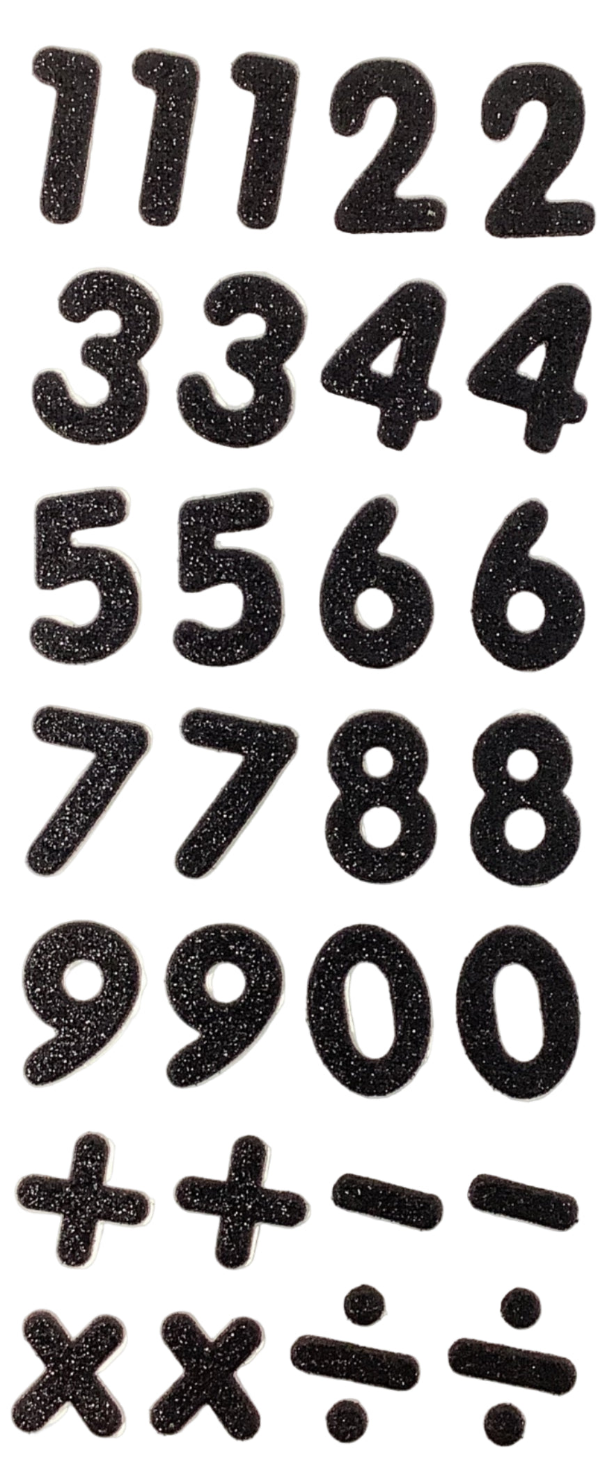 Foam Glitter Number Sticker | 29 pct