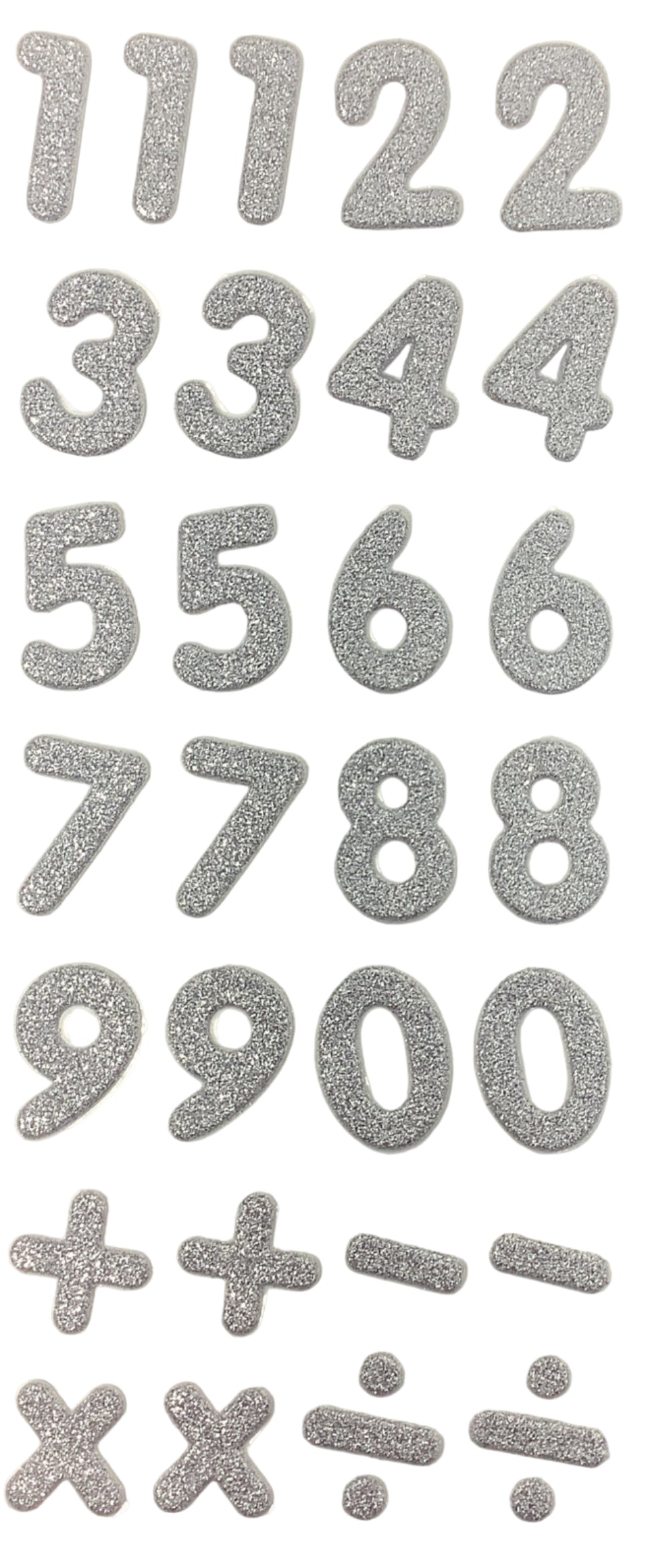 Foam Glitter Number Sticker | 29 pct