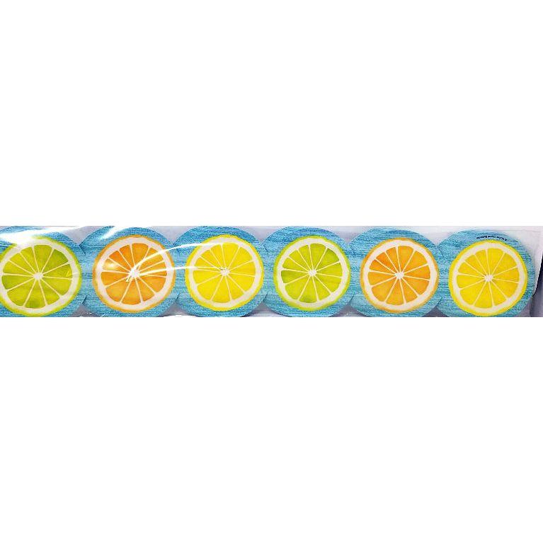 LEMON ZEST CITRUS SLICES DIE-CUT BORDER