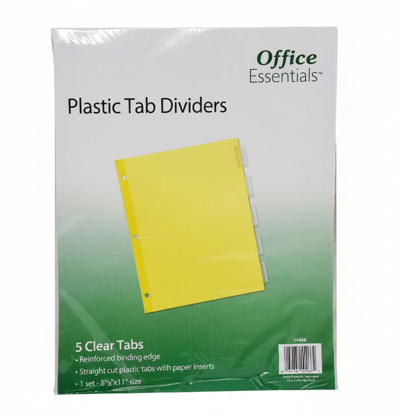 Economy Insertable Dividers 5 Tabs