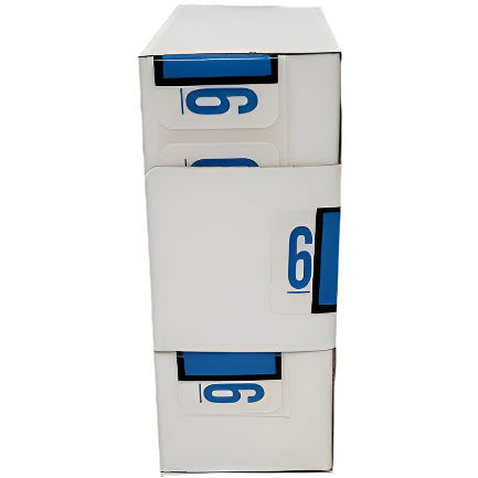 LATERAL FOLDERS NUMBERS #6 LIGHT BLUE BOX/500