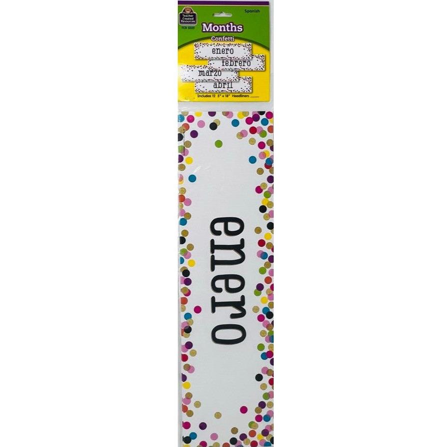 Confetti Spanish Monthly Headl