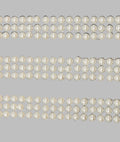 MICRO HALF-PEARL METAL STONE STICKER WHITE