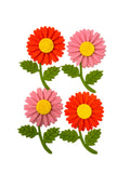 Felt Flower | Orange and Pink | 4CT