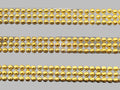 MICRO HALF-PEARL METAL STONE STICKER GOLD