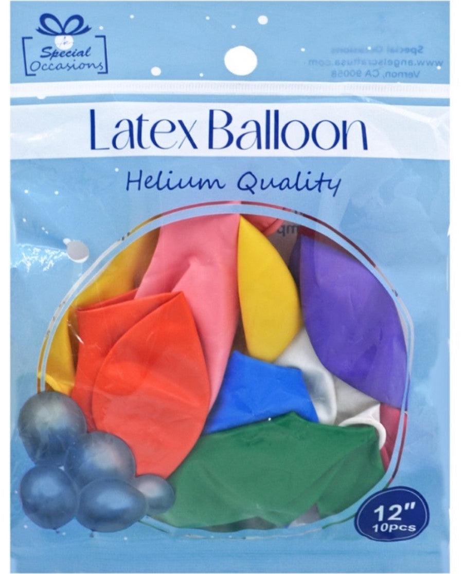 Assortment Primary Colors Latex Balloon