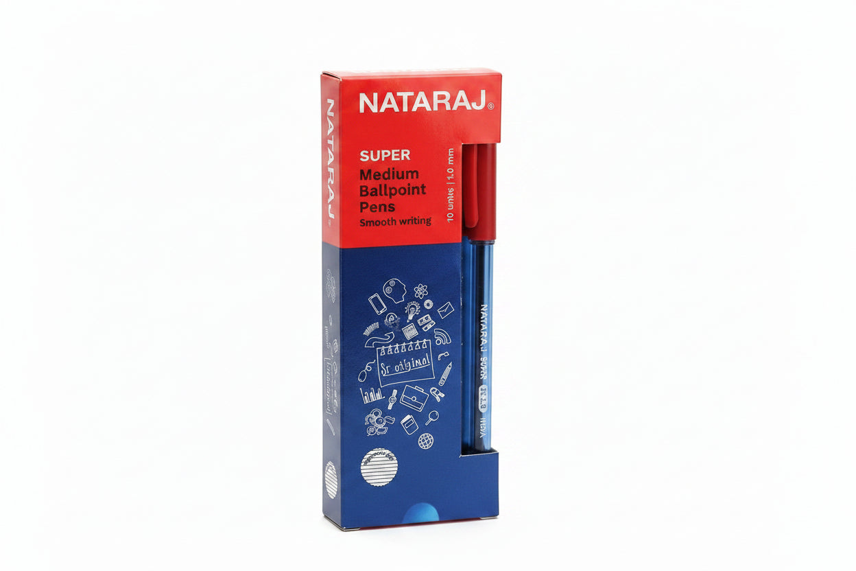 BOL NATARAJ SUPER MED RED 10 CJ 1.0M