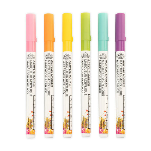 Acrylic 1.2 mm Hue Markers Pkg. 6