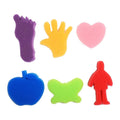 FOAM SHAPE PAINT STAMP HAND, FOOT, PERSON, AP 6 PC