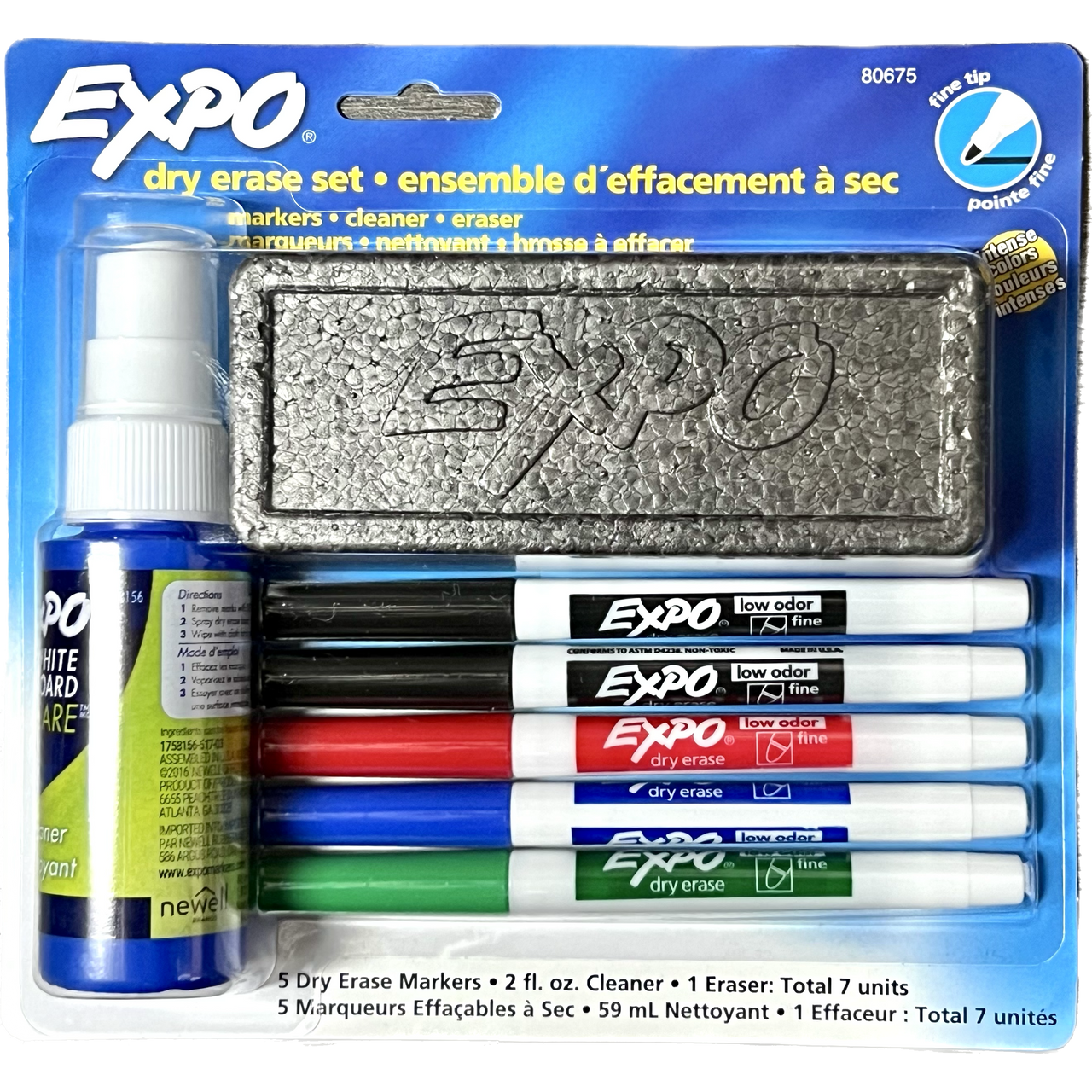 Expo Marker Fine | 5 Colors  | Borrador | Cleaner
