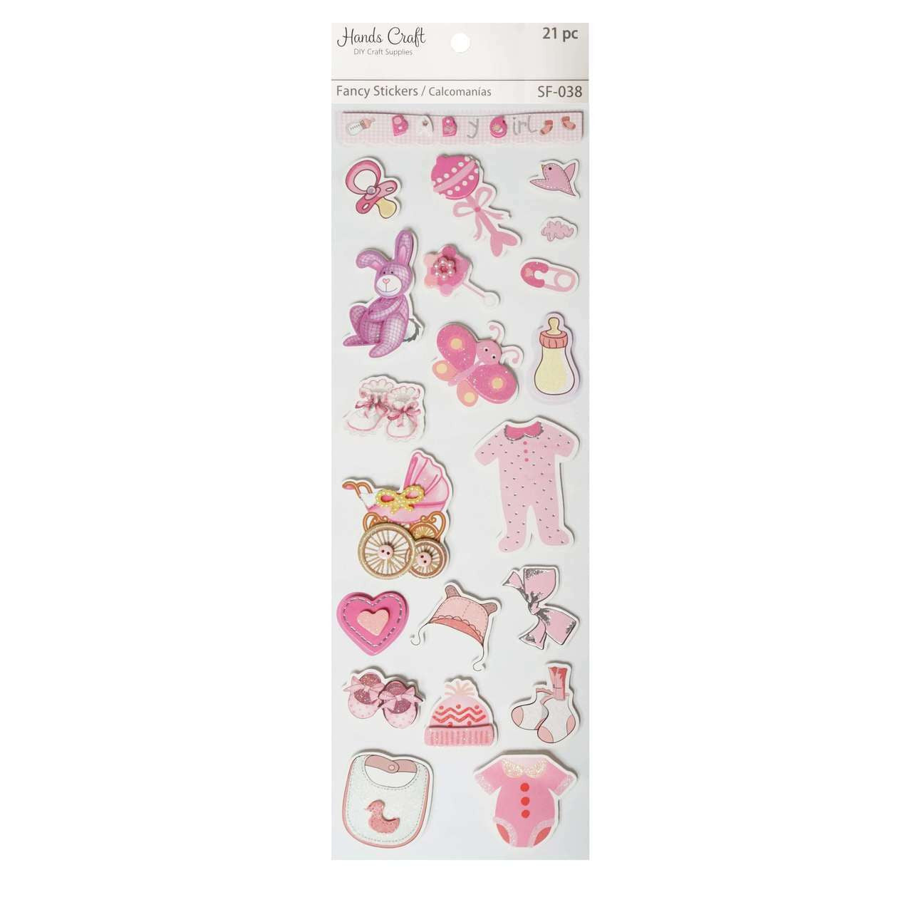 BABY SHOWER GIRL 3D STICKER