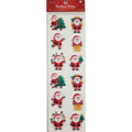 ASSORTED SANTA STICKER 12 PC