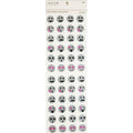 SILVER EMOJI GLITTER STICKER 48 PC