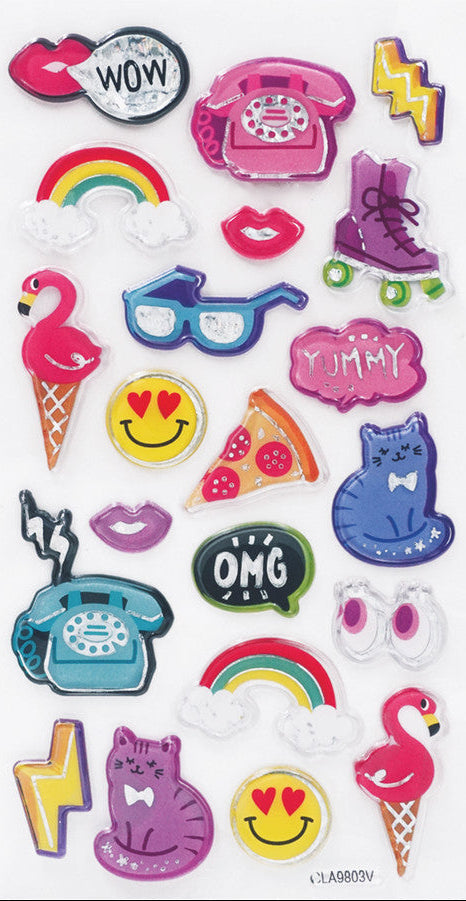 POXY STICKERS | RETRO VIBES | 21CT