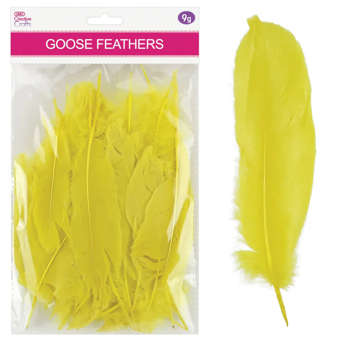 Goose Feathers | 5-7" | 9g |  Yellow