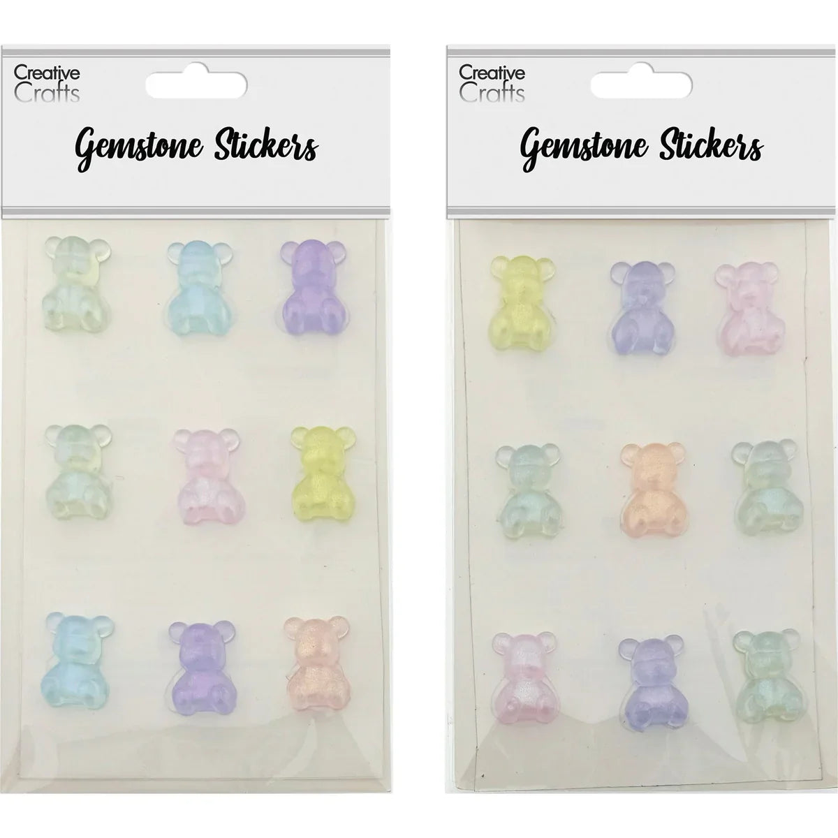 Gem Sticker Teddy Bear | Mix Color | 22mm