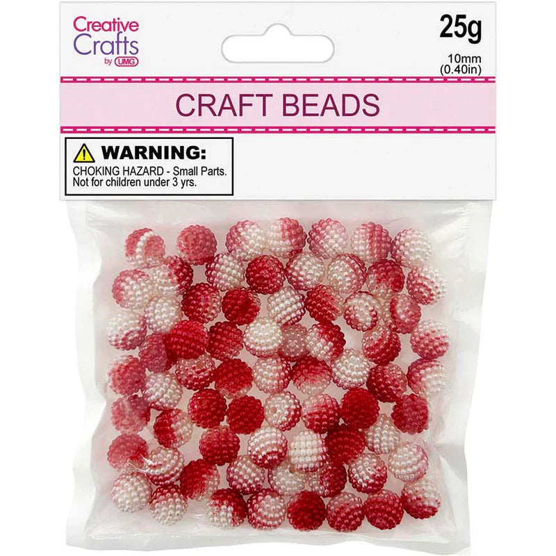Globe Micro Beads | 10mm |  25g | Red