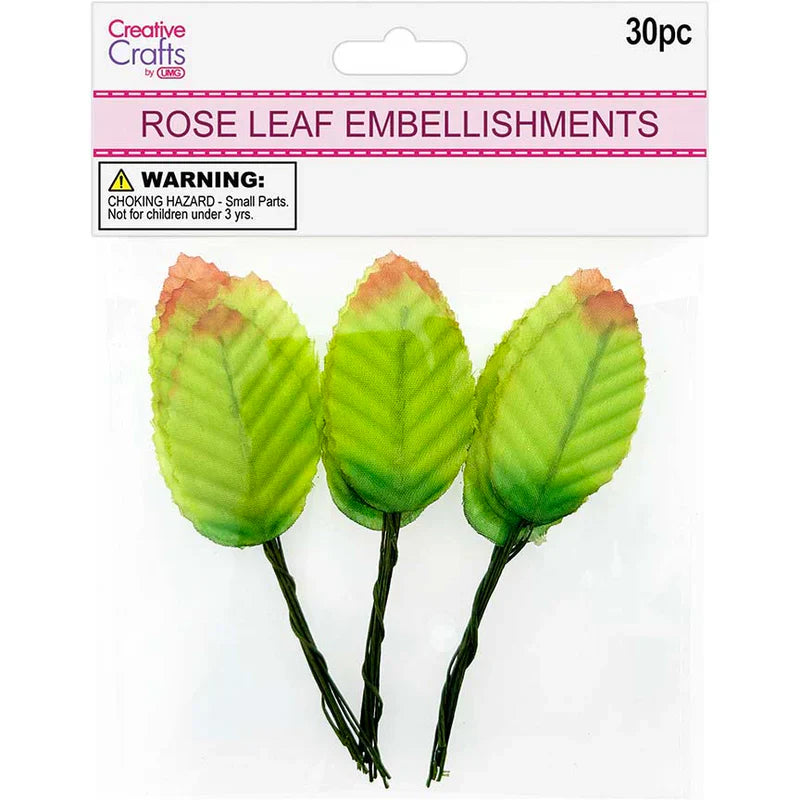 Leaf Rose Wired | 30pc