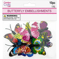 Butterfly Emb | 10pc | 4.5cm