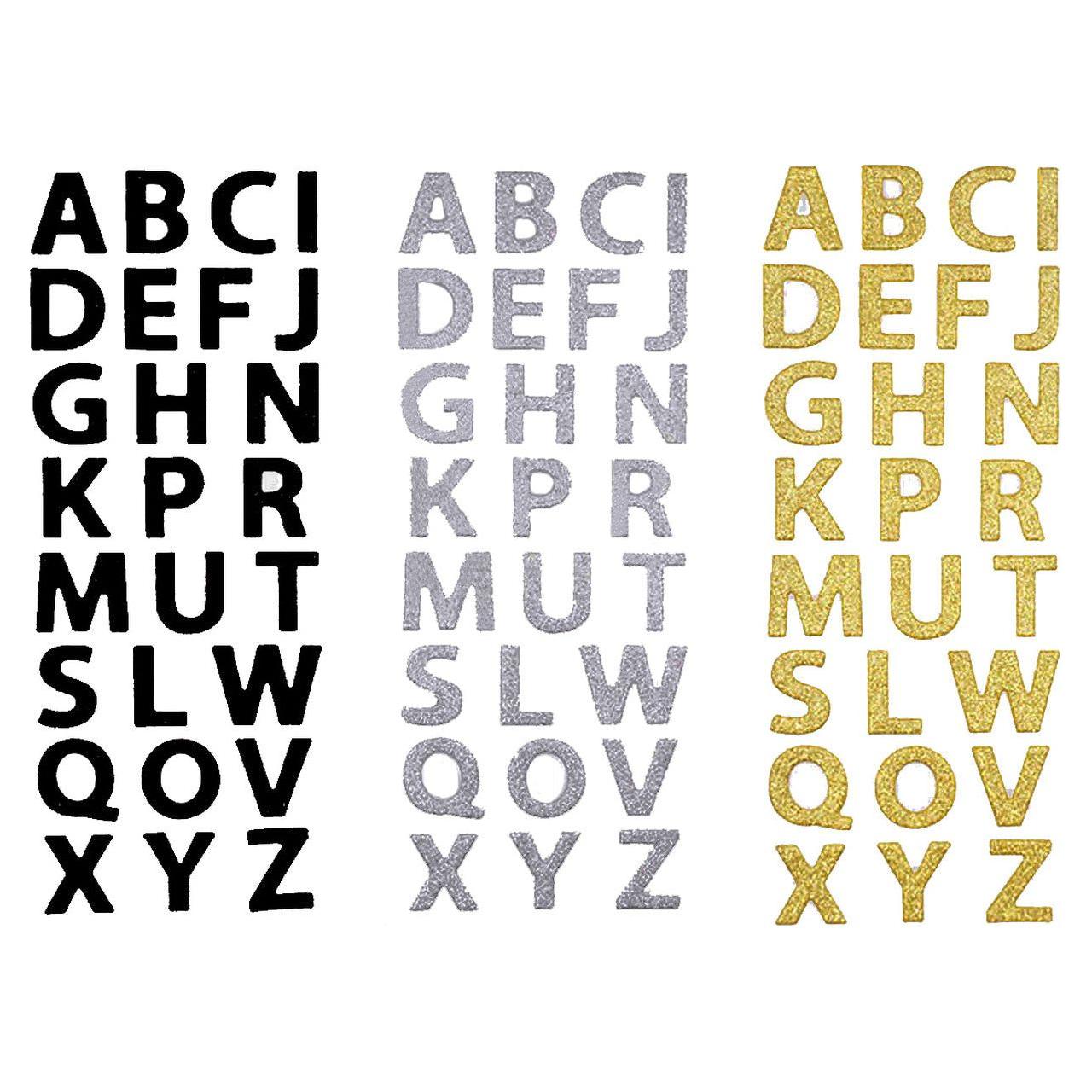 Alphabet Glitter Stickers | 26 ct