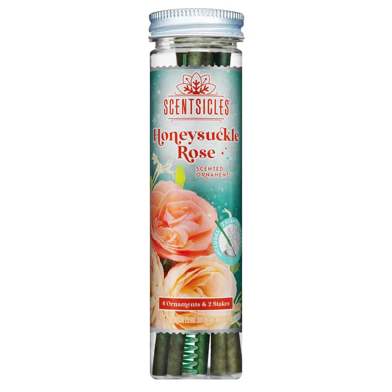 Scentscicles Scented Ornament Stick | Honeysuckle Rose|  6CT Bottle