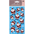 SANTA AND SNOWFLAKES STICKERS 12PCS