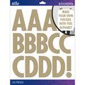 ALPHABET XL STICKER KRAFT 145PCS.