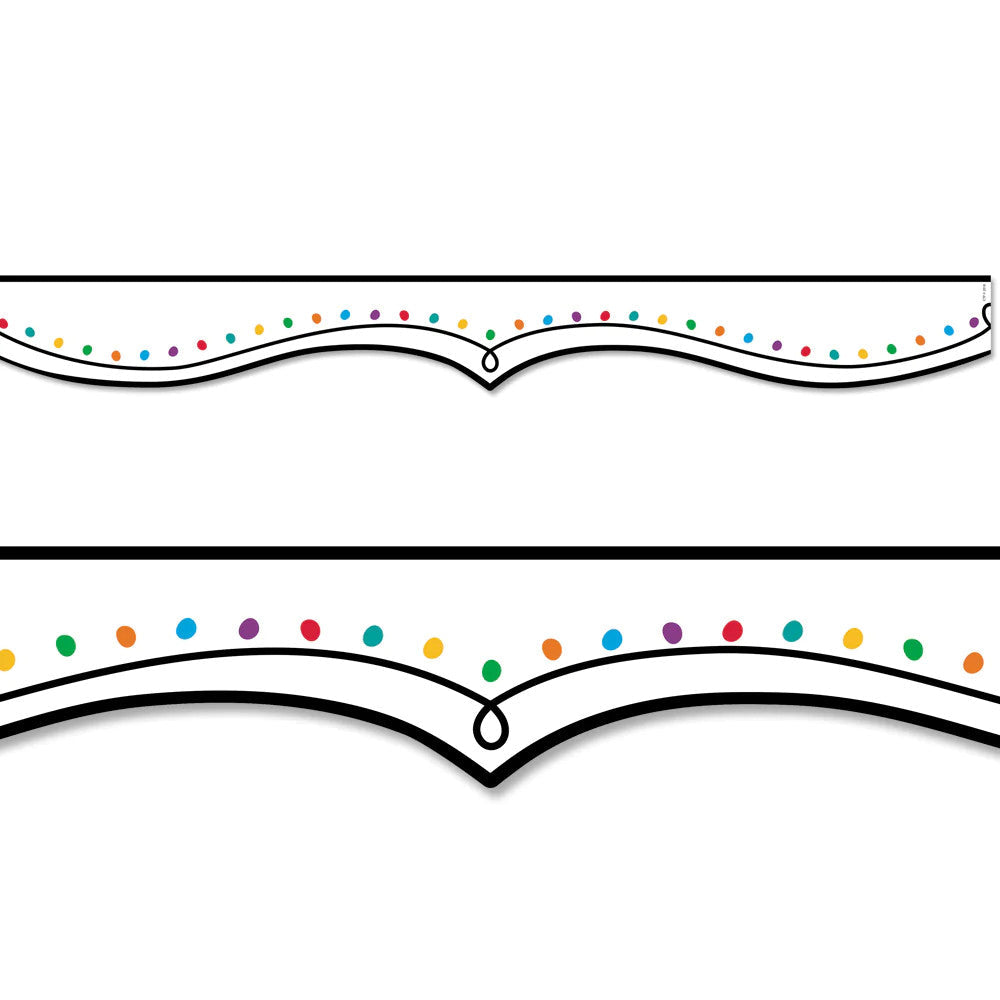 Border Color Dotted Swirl 48 ft. 24 Strips