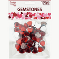 VALENTINE RHINESTONES HEARTS RED