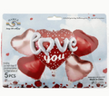 BALLOONS 5PC HEARTS 32" & 18"