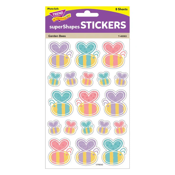 GARDEN BEES SUPERSHAPES STICKERS 152PK