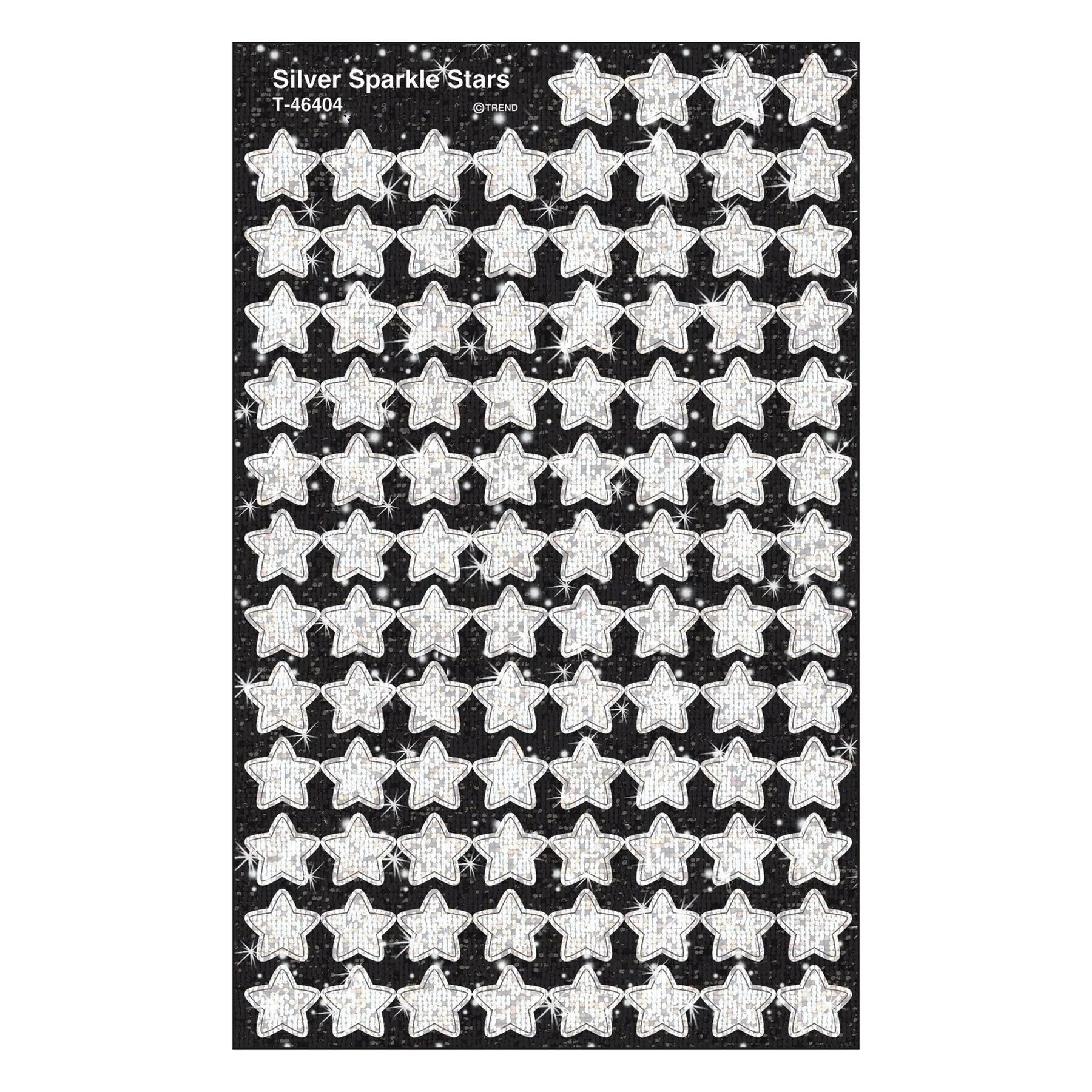 SILVER STARS SUPERSHAPES STICKERS 400PCS