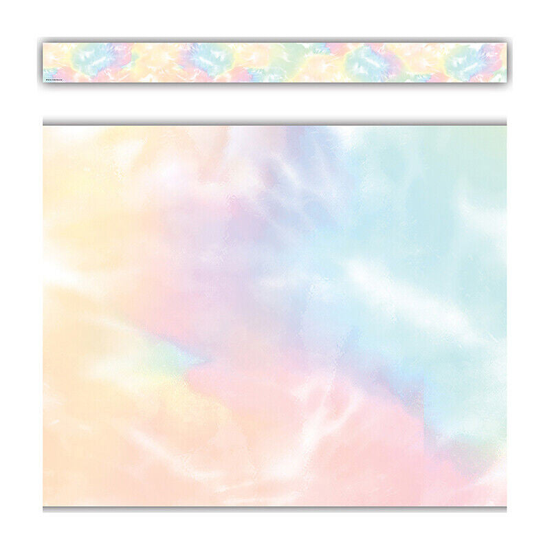 Pastel Pop Tie-Dye Straight Border Trim