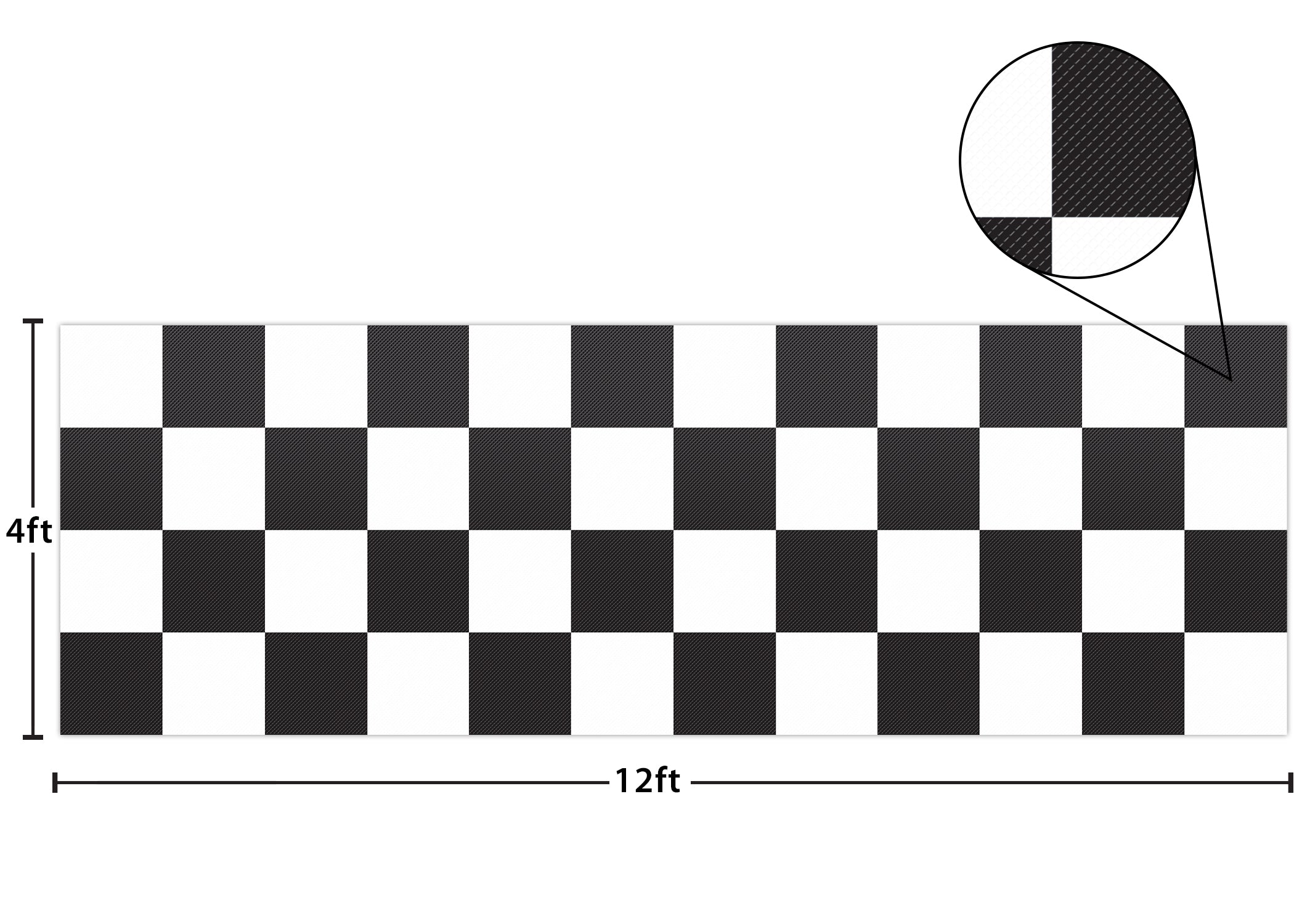 Black and White Big Checkers Better Than Paper Bulletin Board Roll