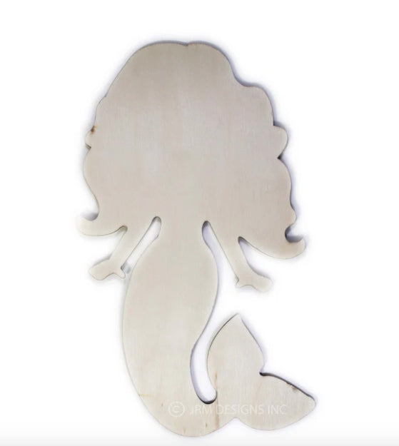 WOOD CUT-OUT MERMAID