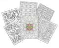 UColor Two-Pocket Coloring Folders, Adult Coloring Pattern, 6/PK