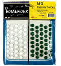 Thumb Tacks - 160 pk - 80 White+40 Red +40 Green