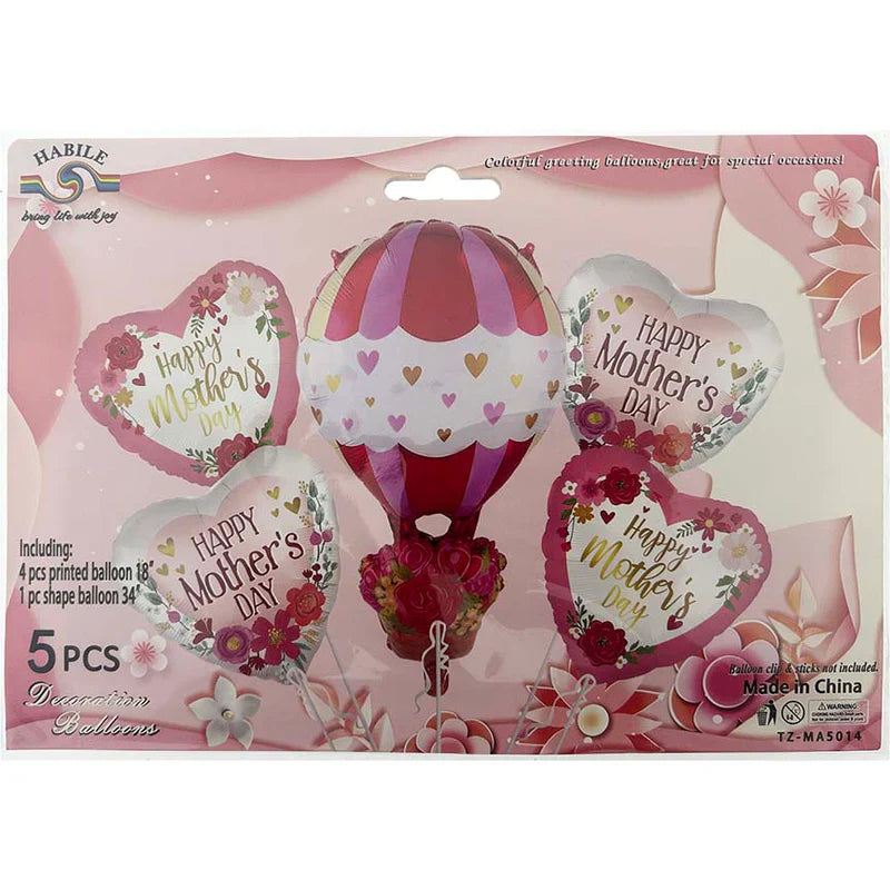 Mothers Day Ballons | 5 pc | 18" & 34" | 18in
